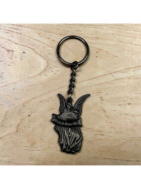 Watch Over Me Angel Pewter Keychain By Salesian Missions 4" Religious Gift